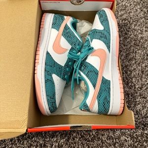 Size 9 - Nike Dunk Low Washed Teal Snakeskin 2022 | DR8577 300